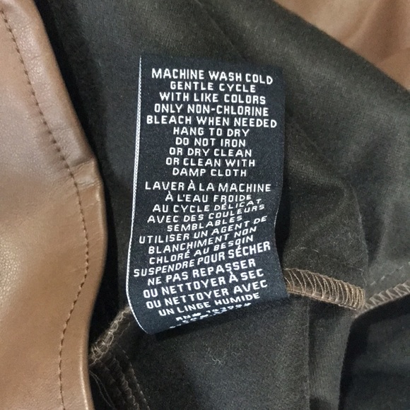 7 For All Mankind Faux Leather Puff Sleeve Dress in Saddle Size Small NWT - Picture 11 of 11